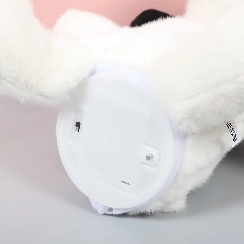 Breathing White Puppy Plush